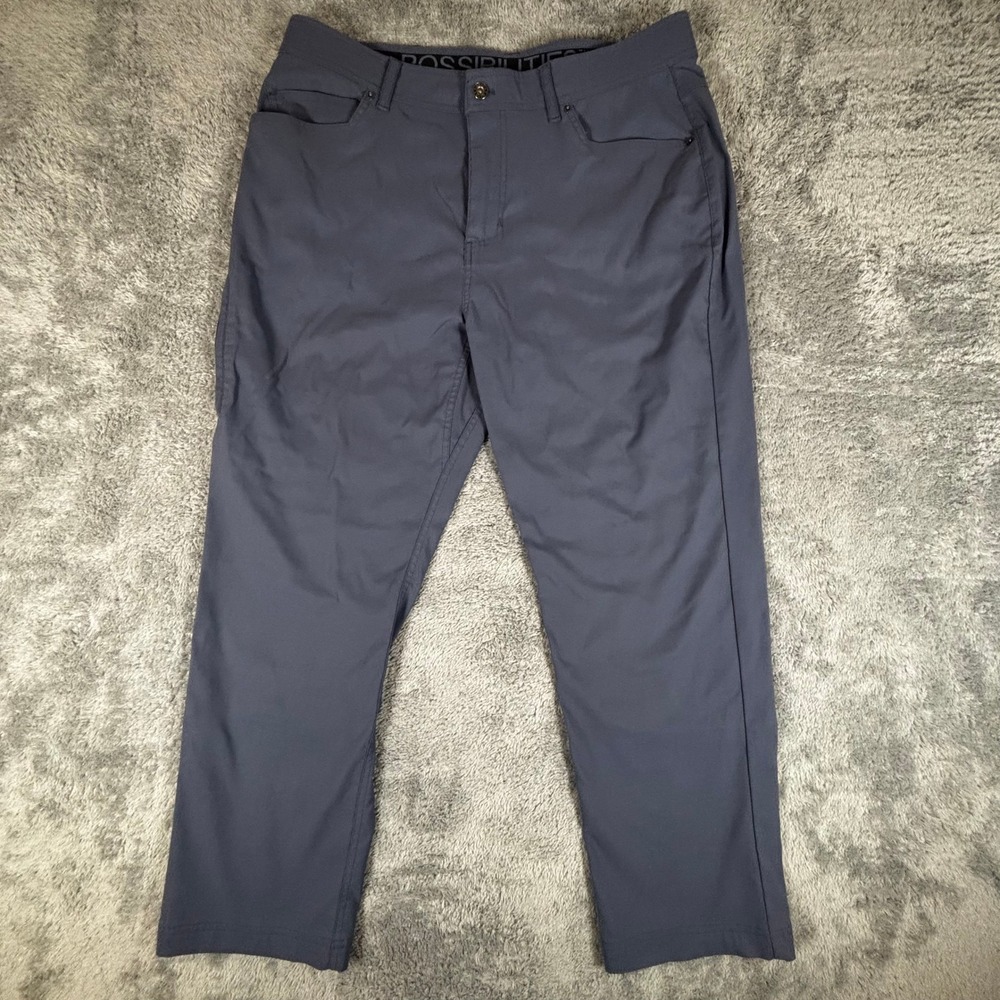 Gerry Mens Possibilities Stretch Tech Pants Steel Blue Gray 36x29 RN117732